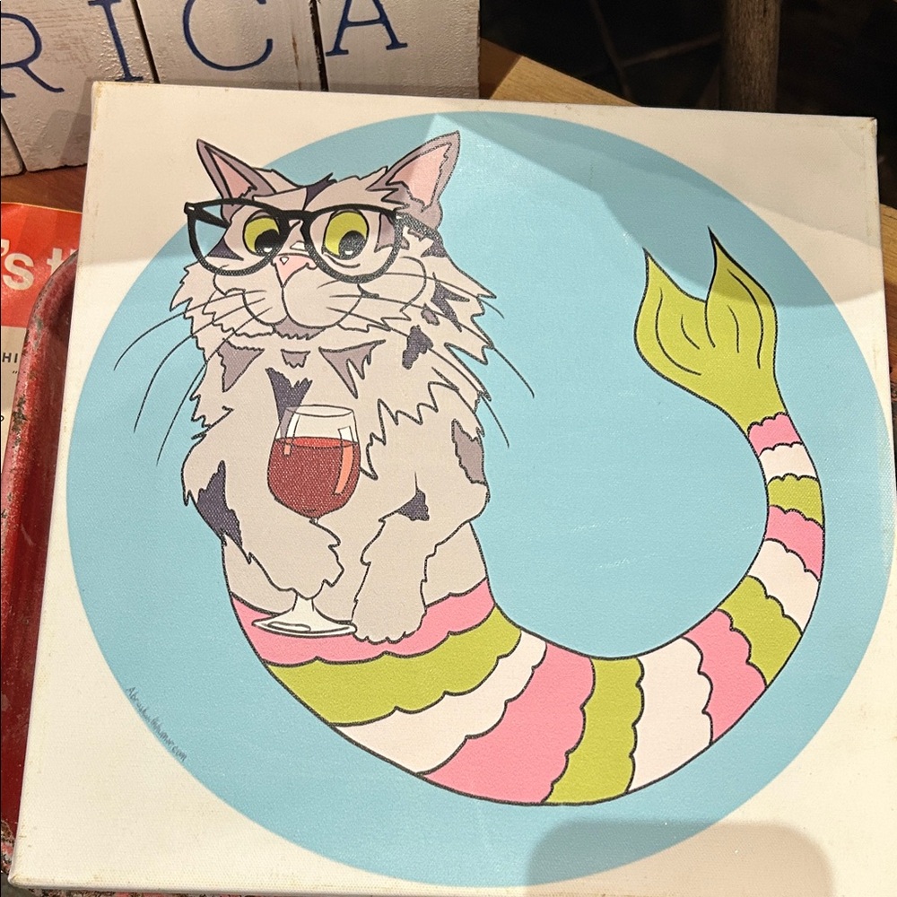 Mermaid Cat Canvas Art